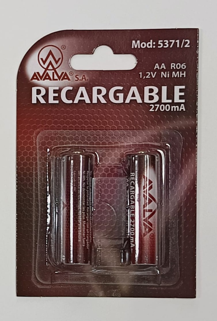Pila recargable R06 Blister 2 pcs AA 2700mA